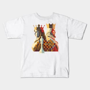 Colourful Chess Game Pieces Kids T-Shirt